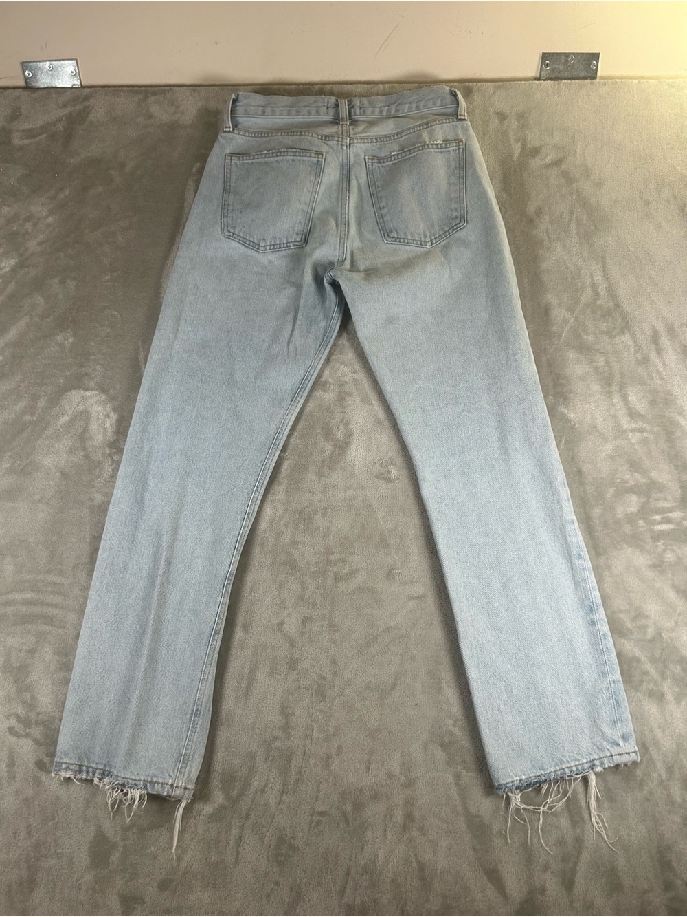 Agolde MIA mid-Rise Light Blue straight leg Denim Jeans - Picture 11 of 14